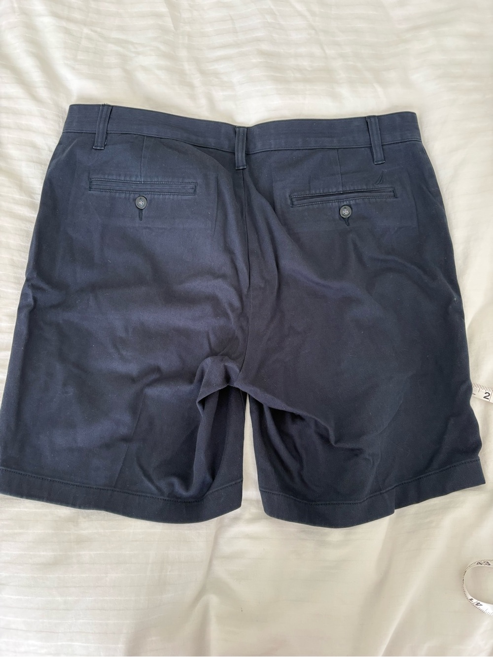 Nautica Men's Dark Navy Flat-Front Deck Shorts 8.5 in